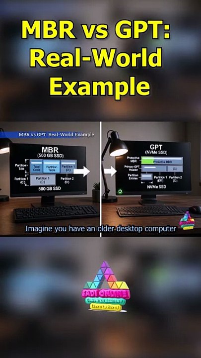 MBR vs GPT: Real-World Example 💻 | Which One Does Your PC Use? #Shorts ...