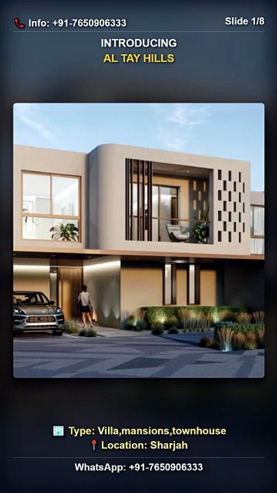 Al Tay Hills Sharjah Luxury Villas & Townhouses – From AED 3.7M - video ...