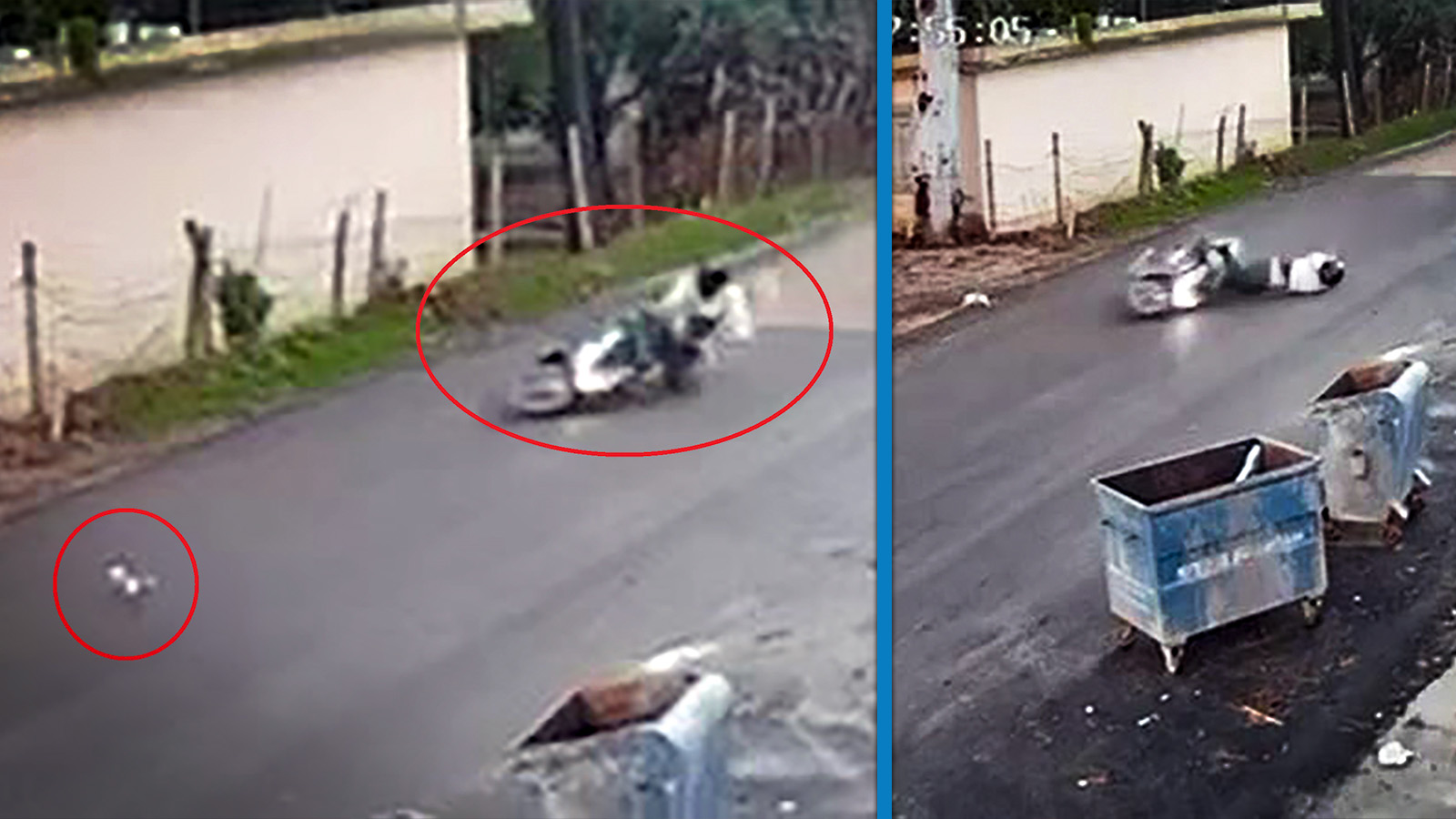 Kediye çarpmamak için manevra yaptığı motosikleti devrilen sürücü yaralandı