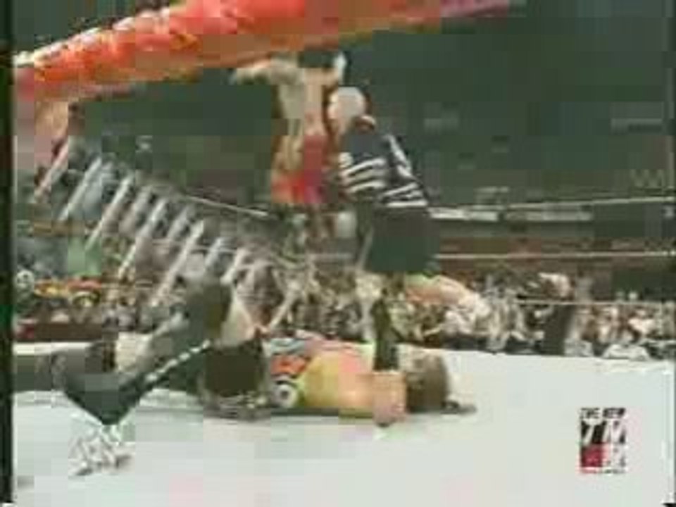 Wwe - fan attacks eddie guerrero during his ladder match wit