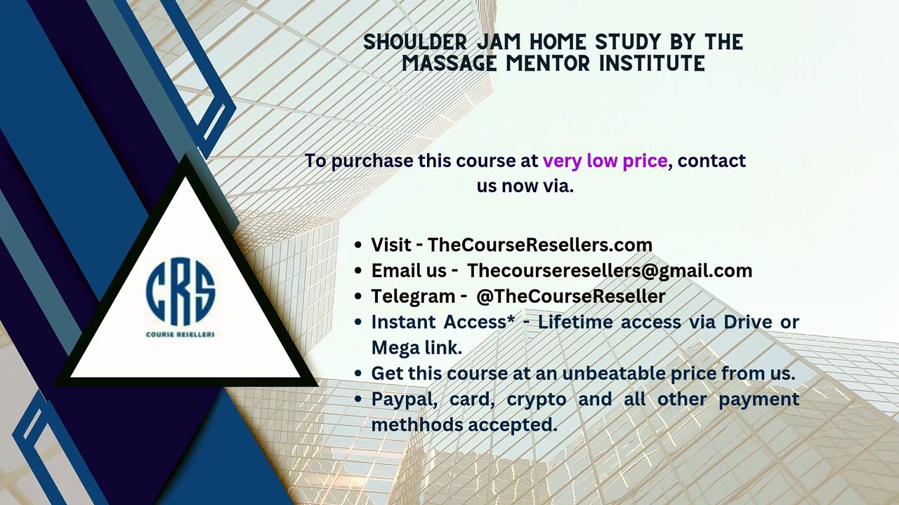 Thecourseresellers.com - Shoulder Jam Home Study By The Massage Mentor ...
