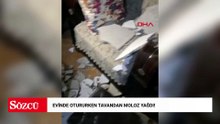 Evde otururken tavandan kopan moloz yığını altında kalan kadın yaralandı