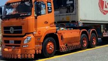 MashaAllah Pahari Ghora 🧡 Orange Dongfeng 375 ABS Decorated Truck in Saudi Arabia | TA BA 14