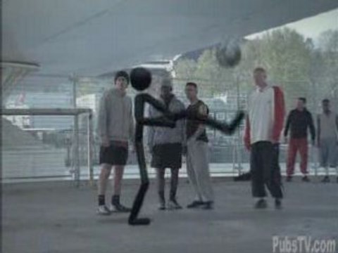 Pub Nike Stickman avec Ronaldinho