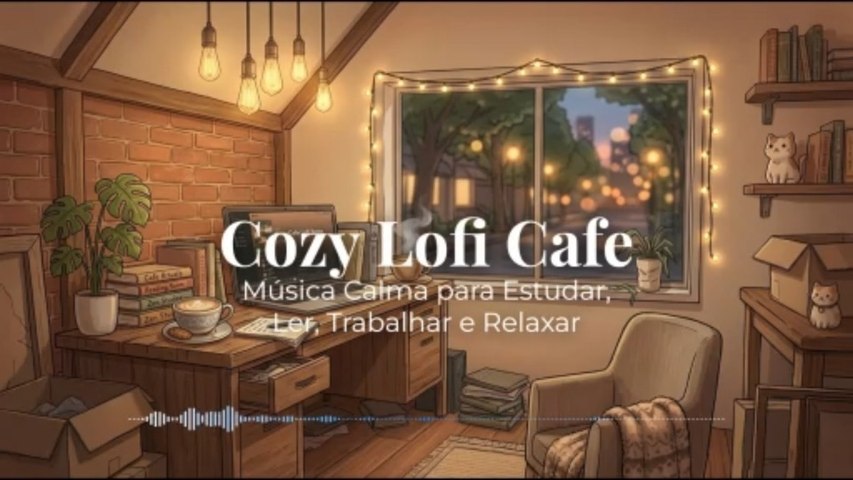Cozy Lofi Cafe  | Música Calma para Estudar, Ler, Trabalhar e Relaxar