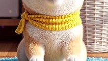 Shiba Puppy Neatly Rolls His Baby Towel! 🧺🐶