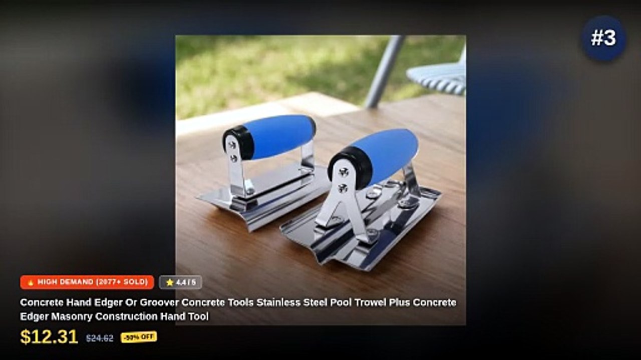 Best Concrete Finishing Tools Under $18.05 - Video Dailymotion