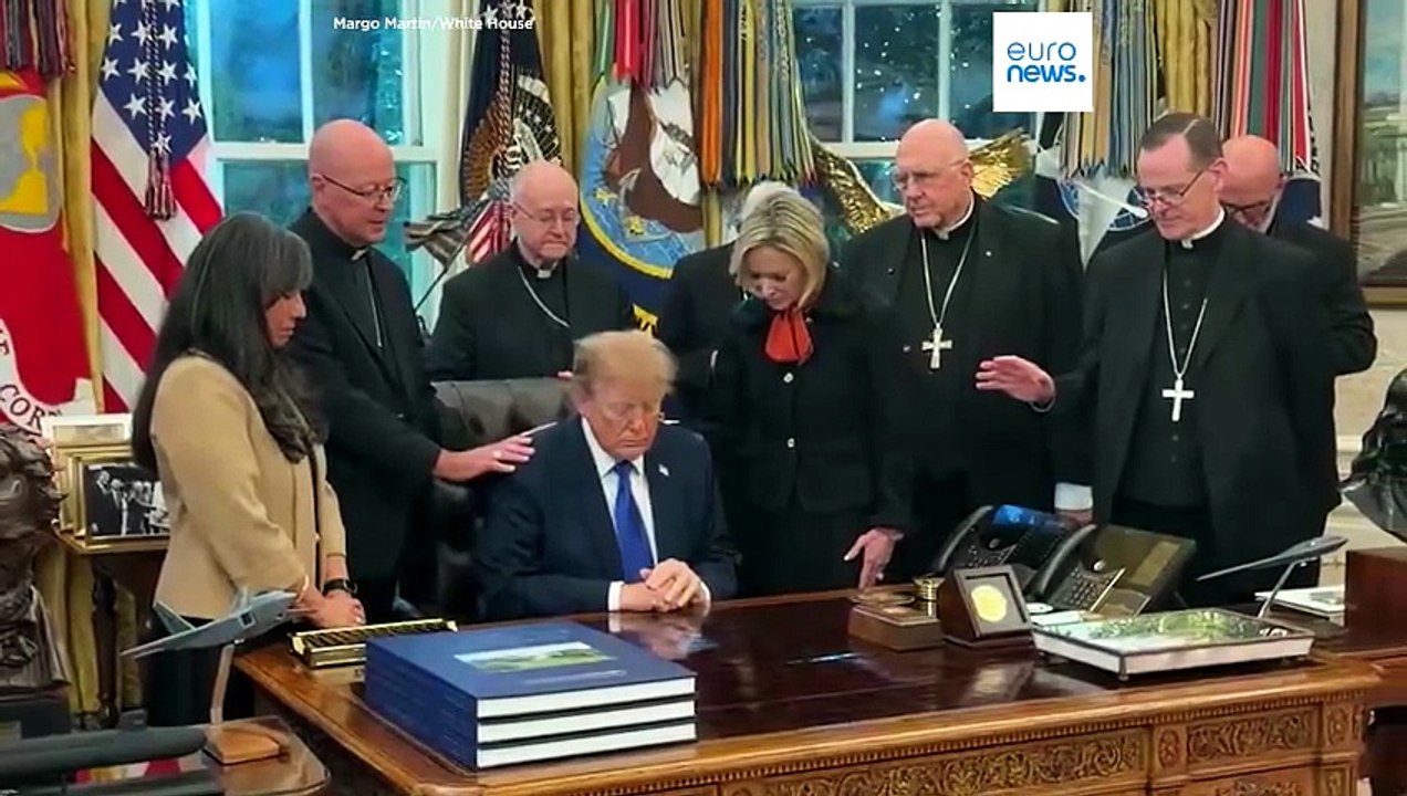 Katholische bischöfe beten mit trump im oval office