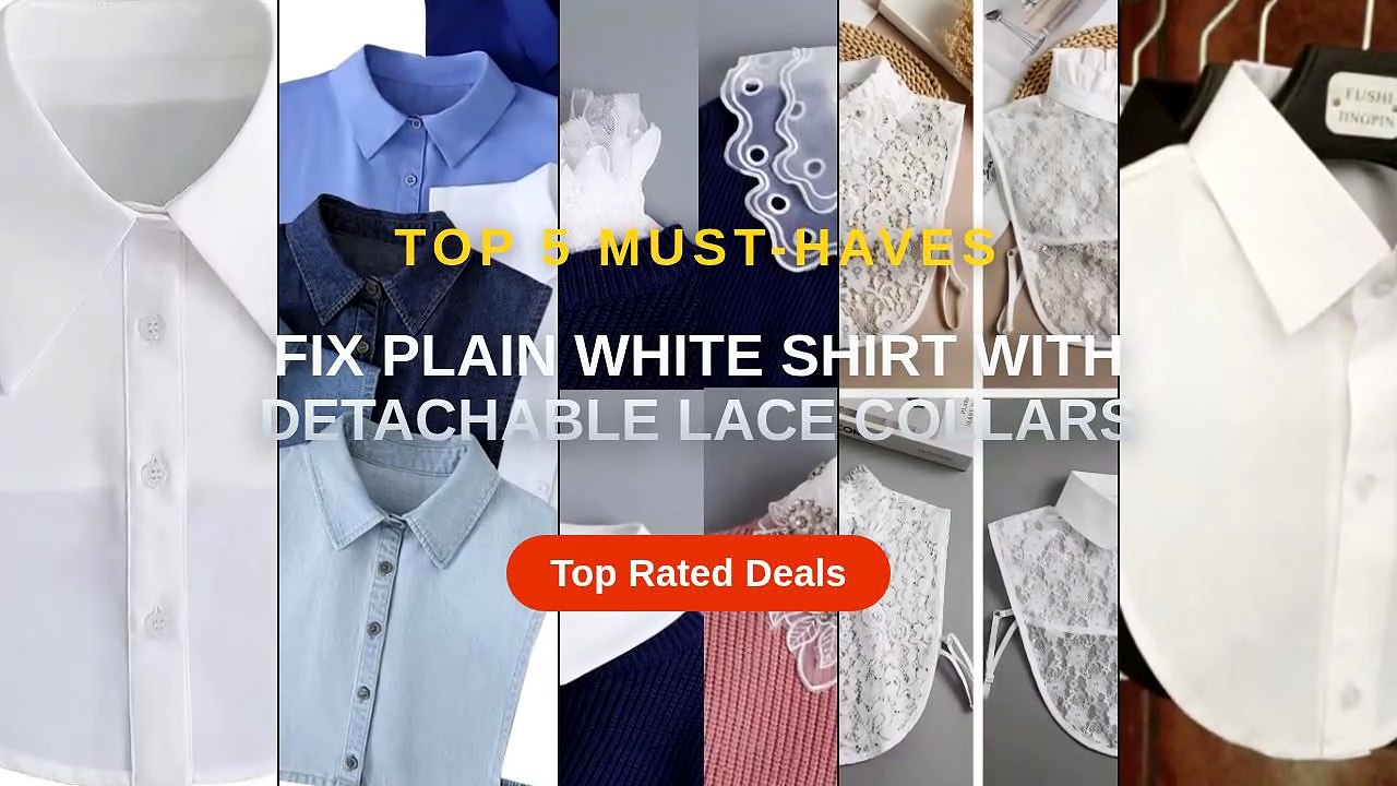 Fix Plain White Shirt With Detachable Lace Collars - Video Dailymotion