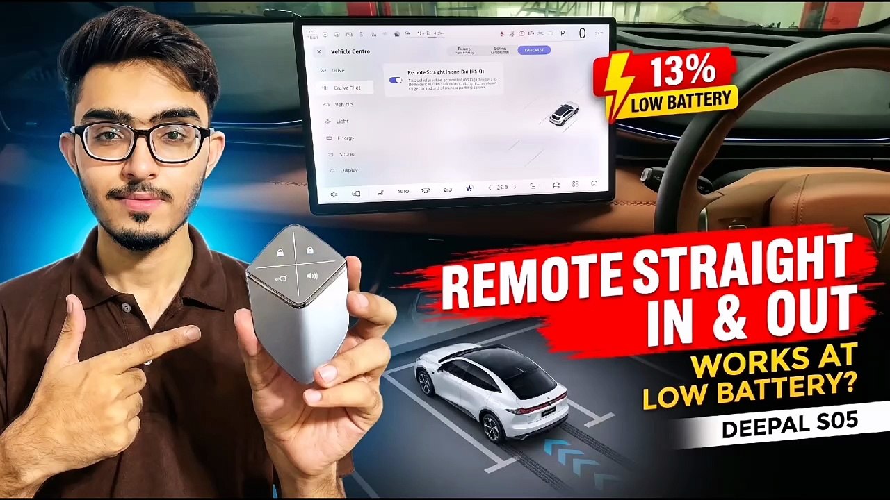 Deepal S05 Remote Parking at 13% Battery? 😱 | Straight In & Out Test ...