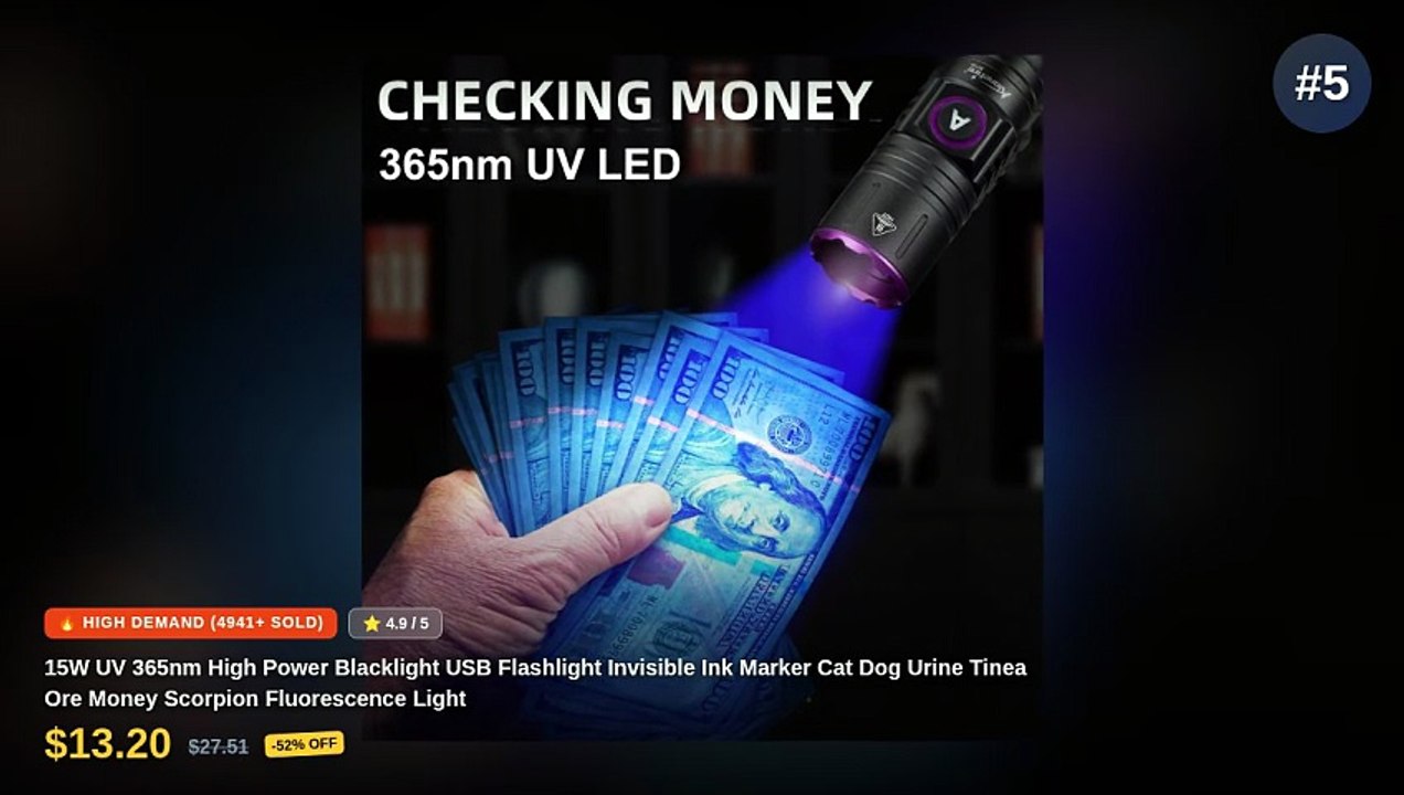 Fix Fake Cash Detection With 365nm UV Flashlight - Video Dailymotion