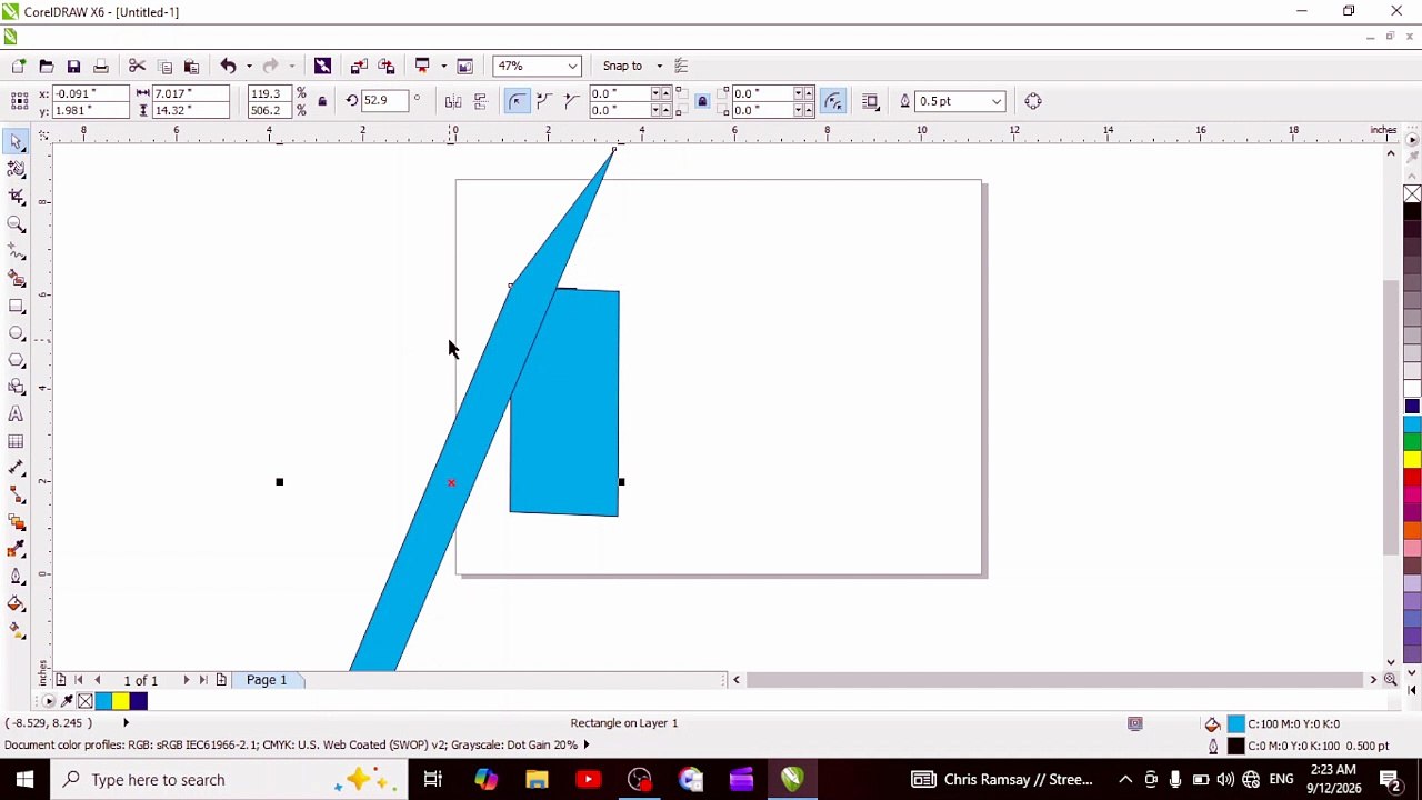 CorelDRAW Class 04 | Free Transform Tool, Smear Tool & Twirl Tool ...