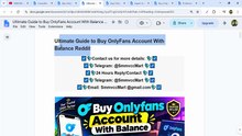 Bu`y Onlyfans Account With Balance – Top 01 Online Listings in 2026