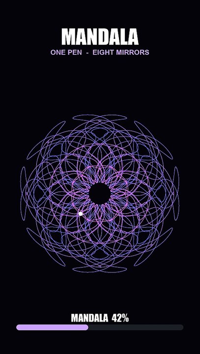 One Pen and Eight Mirrors Draw a Mandala - Satisfying ASMR - video ...
