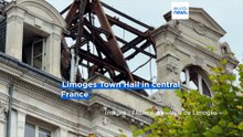 Video shows extensive damage inside France's historic Limoges Town Hall