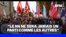 Orléans: des manifestants défilent contre la tenue d'un congrès du Rassemblement national