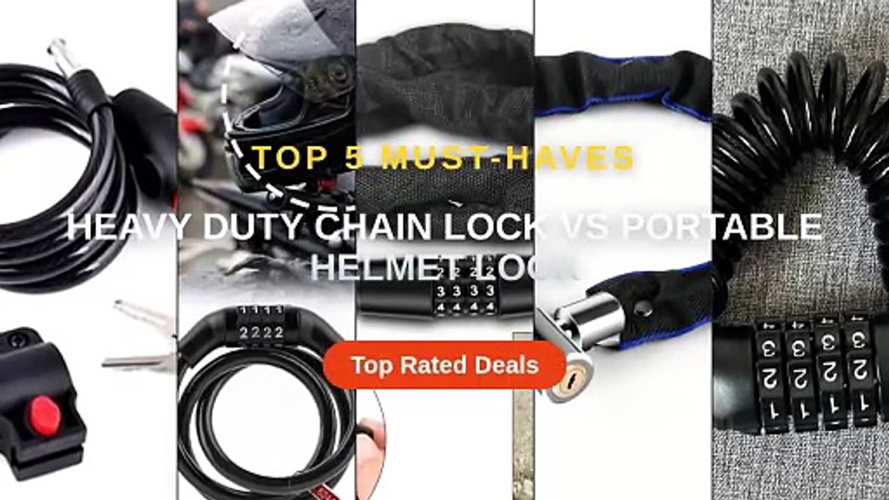 Heavy Duty Chain Lock vs Portable Helmet Lock - Video Dailymotion