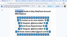 Top #7 Trusted Sites to Buy! Onlyfans Account with balance