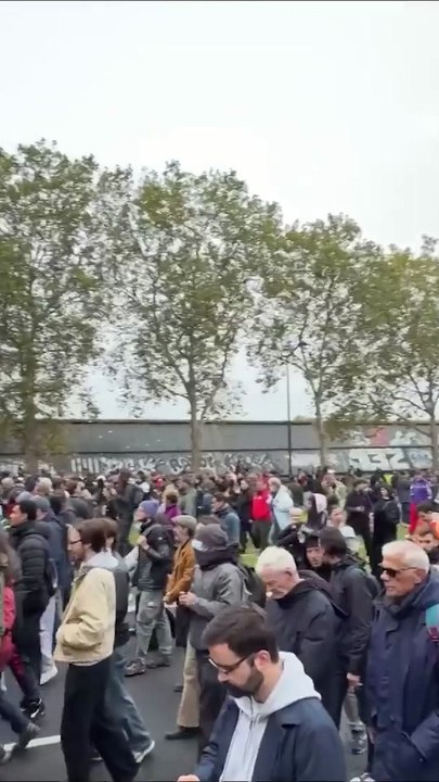Sea of over 110,000 protesters pack Paris streets - video Dailymotion