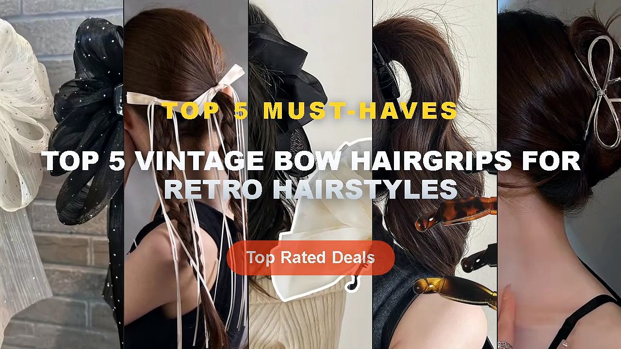 Cheap & Best Top 5 Vintage Bow Hairgrips For Retro Hairstyles Unboxing ...