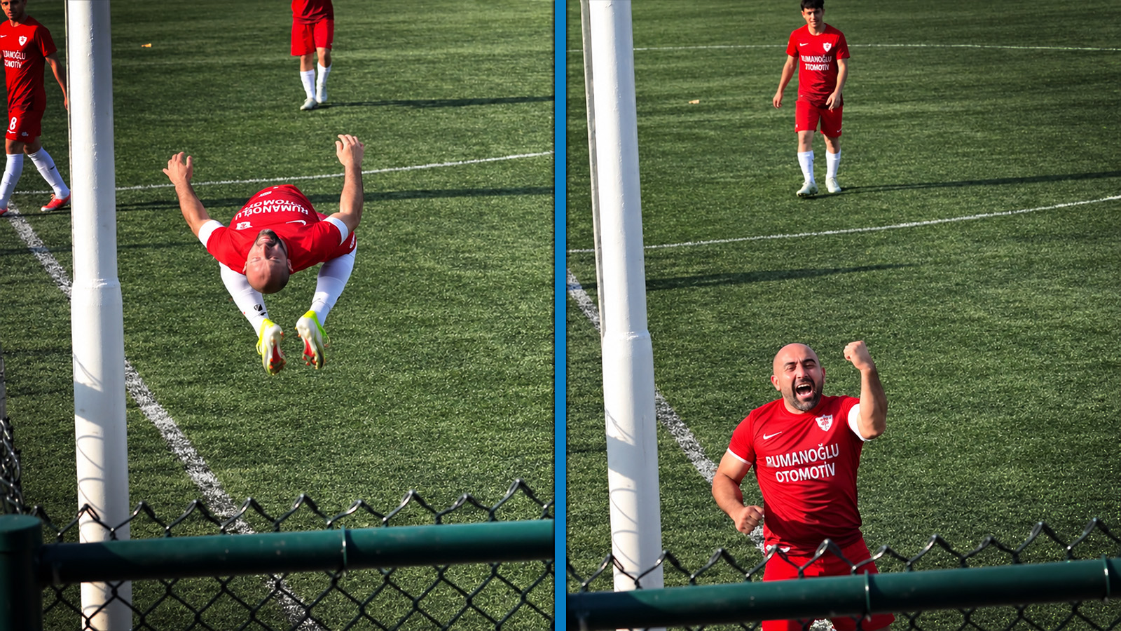 Gol sevinciyle 11 takla attı
