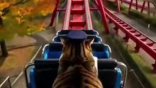 駅長猫がジェットコースターに乗ったら、記念写真の顔がすごかった【駅長猫編】#shorts