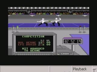 Summer Games 2 - Fencing on Commodore 64