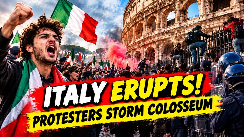 Italy UNREST! Rome Protesters Storm Colosseum Gates | Latest Updates | World News