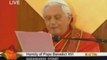 The Pope on abortion. Pope Benedict XVI