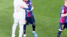 El saludo de Lamine Yamal y Kylian Mbappé antes de El Clásico