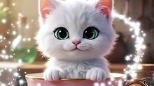 💕🐈 Fluffy Kitten in a Tea Cup🐈💕
