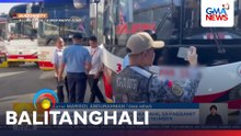 Isang bus, tinanggalan ng plaka dahil sa paggamit ng unauthorized improvised plate number | Balitanghali