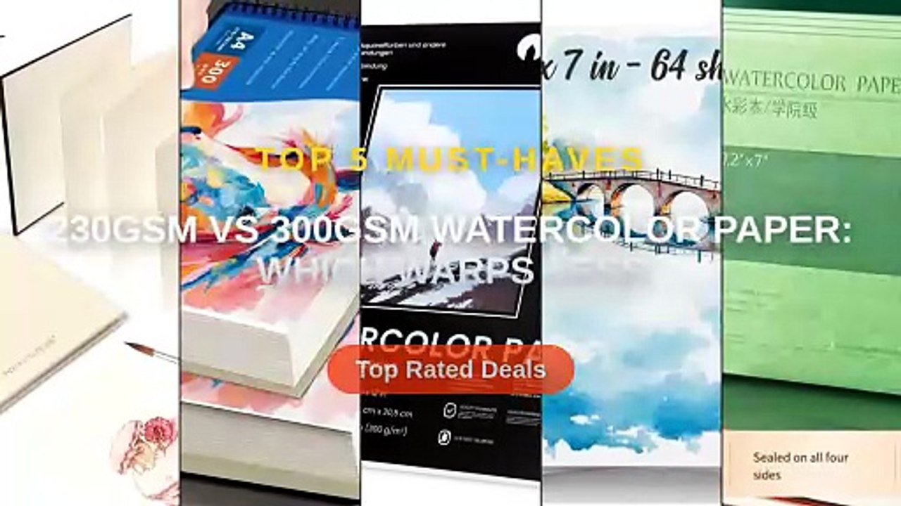 230GSM vs 300GSM Watercolor Paper: Which Warps Less - Video Dailymotion
