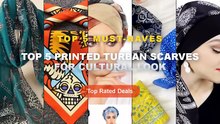 Amazing Top 5 Printed Turban Scarves For Cultural Look You Need To See - Printed Pre tie Headscarf Women Elastic Muslim ...