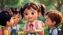 Lớp Na đi dã ngoại Vì sao không nên chạm tay vào tổ chim