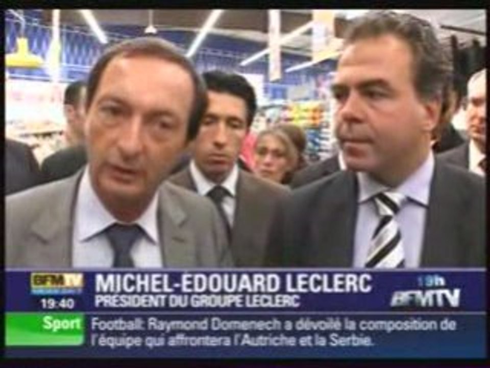 Luc Chatel et Michel Edouard Leclerc pouvoir d'achat