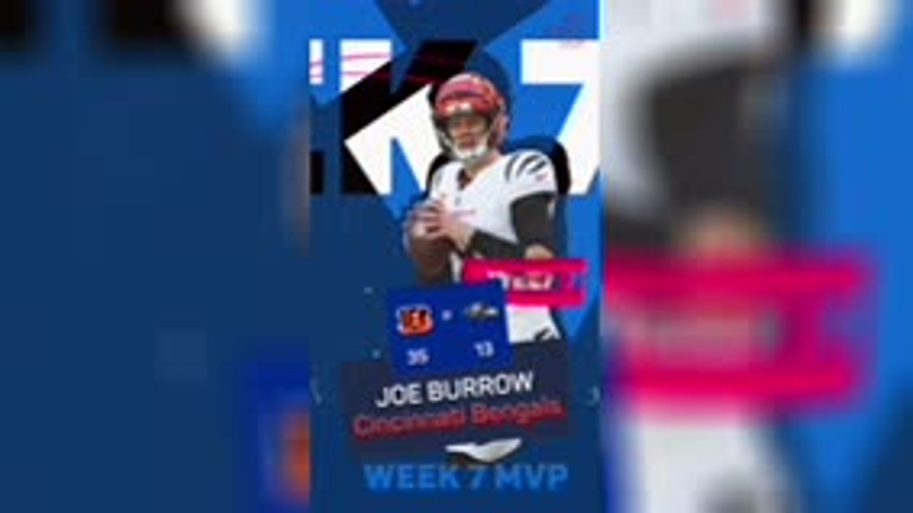 NFL Week 7 MVP: Joe Burrow - video Dailymotion