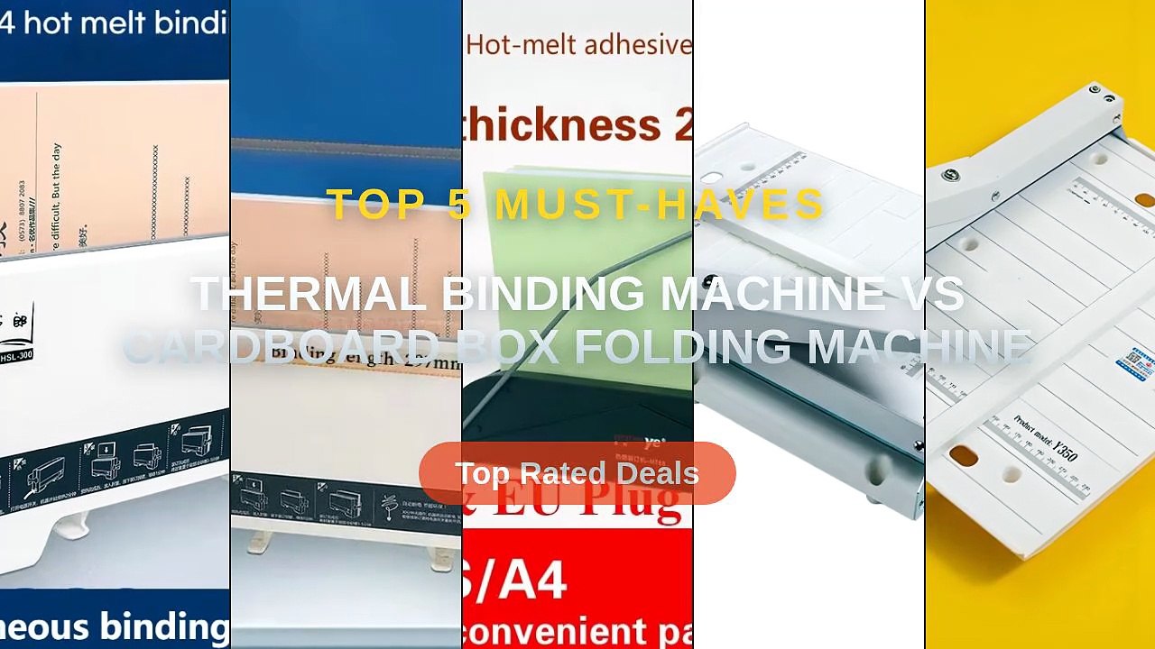 Thermal Binding Machine vs Cardboard Box Folding Machine - Video ...