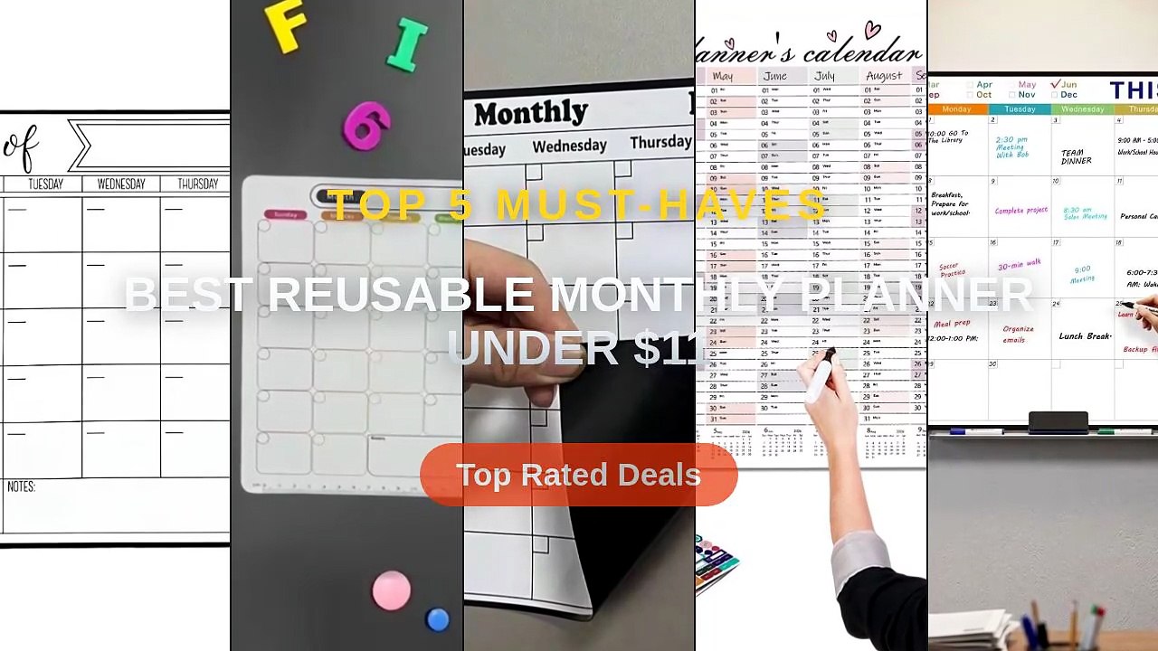 Best Reusable Monthly Planner Under $11 - Video Dailymotion