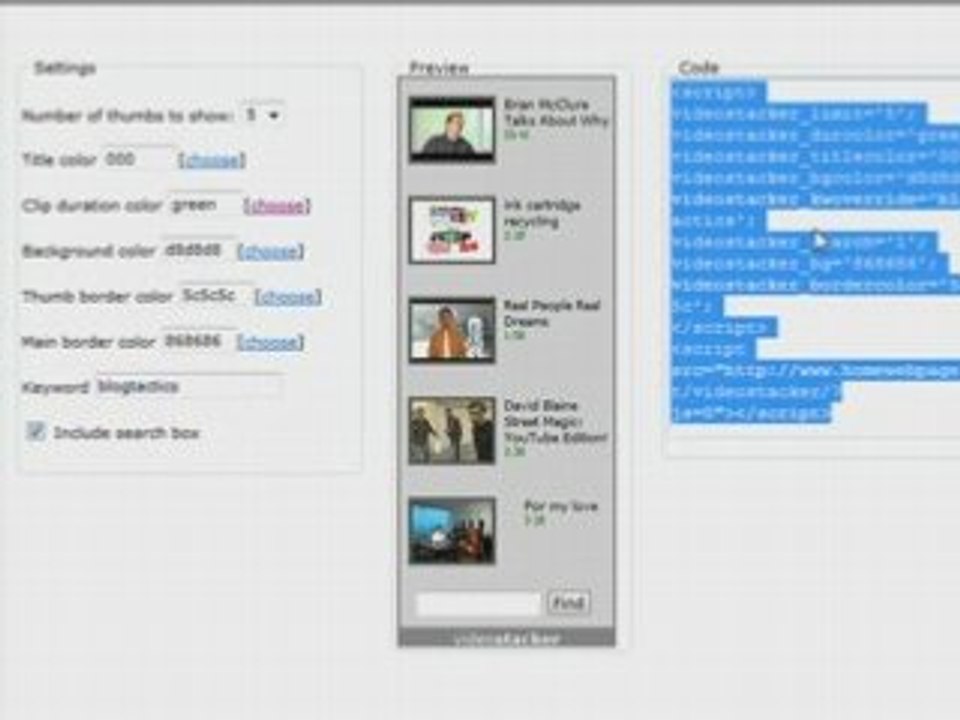 Adding Video to Blogs & Websites
