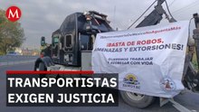 Tráileres y autobuses se concentran en autopista México-Pachuca por paro tras inseguridad