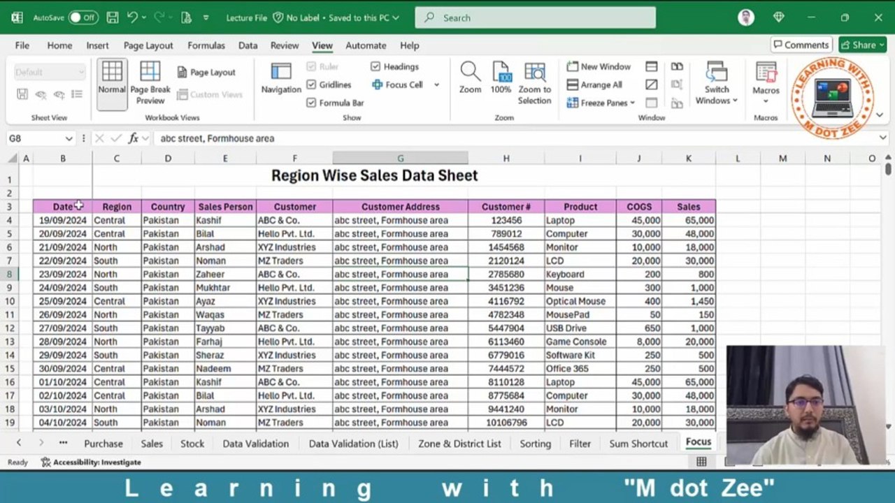 Focus Cell Feature in Excel | How to Track the Active Cell in Large ...