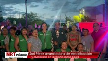 Sari Pérez arranca obra de electrificación y alumbrado en la colonia Diana Laura