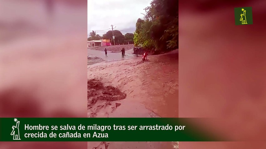 Hombre se salva de milagro tras ser arrastrado por crecida de cañada en Azua