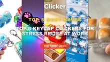 Best Top 5 Keycap Clickers For Stress Relief At Work on AliExpress | Review - Relaxing Caramel Bread Design Fidget Keych...