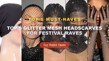 Cheap & Best Top 5 Glitter Mesh Headscarves For Festival Raves Unboxing & Review - Rhinestone Glitter Fishnet Mesh Long ...