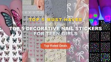 Don't Buy Top 5 Decorative Nail Stickers For Teen Girls Before Watching This! - 30 Sheets 3D Glow in The Dark Neon Nail ...