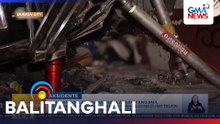 11 buwang gulang na sanggol at kaniyang ama, patay matapos madaganan ng tumagilid na dump truck; nanay ng sanggol, nabalian ng paa | Balitanghali