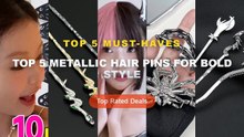 Don't Buy Top 5 Metallic Hair Pins For Bold Style Before Watching This! - Nordic Fashion Vikings Lunar Phase Sword Hair ...