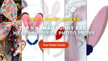 Top 5 Kawaii Bunny Ears Headbands For Photo Props: Top 5 Best Sellers - Rabbit Ears Headband Plush Bunny Ears Hair Rope ...
